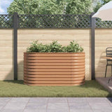 Garden Raised Bed Brown 160 x 80 x 81 cm Steel 42011328