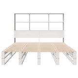 Bookcase Bed without Mattress White 140x200 cm Solid Wood 3323921