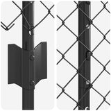 Fence and Post Grey 1.4 x 10 m Steel 3336262