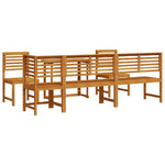 Garden Bistro Set 6 pcs Brown Solid acacia wood 3328697