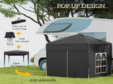 2 x 2 m Garden Pop Up Gazebo, Wedding Party Tent Marquee, Water Resistant Awning Canopy with T3398P314109