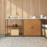 Kitchen Storage Set HATTEM 2 pcs Rusty Steel 3392658