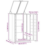 Wheelie Bin Storage for Single Bin Black 69x79x117 cm Steel 4008424