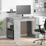 ZNTS Desk with Drawer and Shelf Concrete Grey 102x62x77.5 cm Engineered Wood 858689