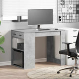 Desk with Drawer and Shelf Concrete Grey 102x62x77.5 cm Engineered Wood 858689