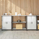 Kitchen Storage Set HATTEM 3 pcs Silver Galvanised Steel 3392671