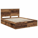 Bed Frame with Headboard Old Wood 150 x 200 cm Solid Pine Wood 3410999