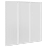Shower Bath Screen Wall 141 x 132 cm 3 Panels Foldable 140785