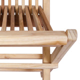 Folding Garden Chair 2 pcs Natural Solid Teak Wood 42028481