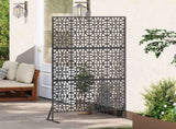 Privacy Screen Black 100 x 50 x 180 cm Steel 868570