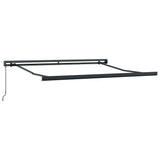 Retractable Awning Orange and Brown 3.5x2.5 m Fabric and Aluminium 3154567