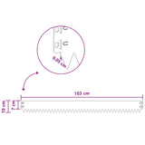 Lawn Edging 30 pcs 103 x 10 cm Steel White 8008426