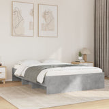 Bed Frame Concrete grey Engineered wood Double Bed Frame 3295684