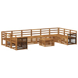 Outdoor Sofa Set 8 pcs Natural Solid Acacia Wood 3384920