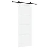 Sliding Door Manual White and black 83 x 232 cm 3333285