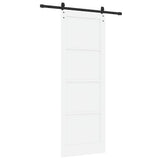 Sliding Door White 83 x 232 cm Solid Pine Wood 3333285