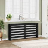 Radiator Cover Black 175x20x82 cm Engineered Wood 852709