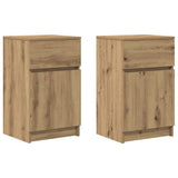 Bedside Cabinets 2 pcs Artisan Oak 39x35x65 cm Engineered Wood 861336