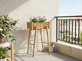 Garden Planter with Holder Natural 50 x 38 x 114 cm Bamboo 42028233