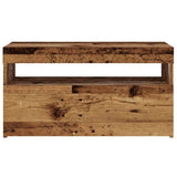 TV Cabinets with LED Lights 2 pcs Old Wood Engineered Wood 856316