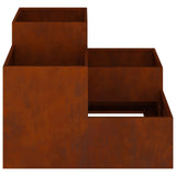 Garden Planter Rusty 80 x 80 x 60 cm Weathering Steel 865861