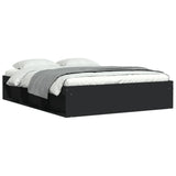 ZNTS Bed Frame without Mattress Black 150x200 cm King Size King Size 3203867