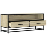 TV Cabinet Sonoma Oak 100x34.5x40 cm Engineered Wood and Metal 848815