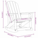 Adirondack Rocking Chairs 2 pcs Navy Blue HDPE 3335835