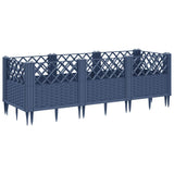 Garden Planter with Pegs Blue Grey 123.5x43.5x43.5 cm PP 368019