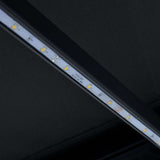 Manual Retractable Awning with LED 350x250 cm Anthracite 3051244
