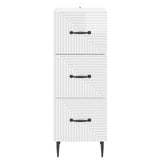 Drawer Cabinet High Gloss White 33 x 34.5 x 89.5 cm 894849
