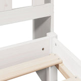 Bookcase Bed without Mattress White 75x190 cm Small Single Solid Wood Pine 3321819