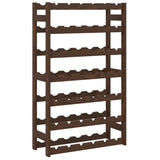 Wine Rack for 42 Bottles Brown Solid Wood Pine 373392