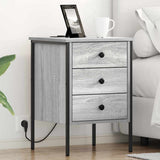Bedside Cabinet Grey Sonoma 42 x 41 x 61 cm Engineered Wood 859486