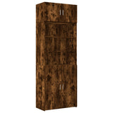 Storage Cabinet Smoked Oak 80x42.5x225 cm Engineered Wood 3281347
