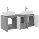 Bathroom Cabinet Set 3 pcs Grey Sonoma 49.5 x 41 x 62.5 cm 3405653