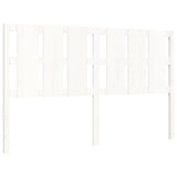 Bed Frame without Mattress White King Size Solid Wood Pine 3192237