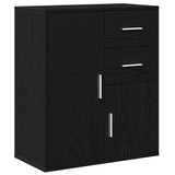 Sideboard with Drawer Black Oak 60 x 31 x 70 cm Engineered Wood 871417