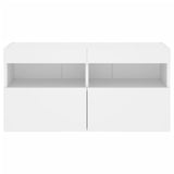 TV Wall Cabinet with LED Lights White 80x30x40 cm 837197