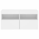 TV Wall Cabinet with LED Lights White 80x30x40 cm 837197