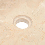Bathroom Vanity Cabinet Solid Teak with Sink Marble Cream 3058160