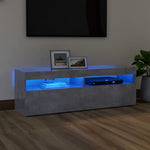 ZNTS TV Cabinet with LED Lights Concrete Grey 120x35x40 cm 804377