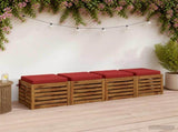 Seat Cushions SOEST 4 pcs 100% Polyester Red 50 x 50 x 7 cm 944564