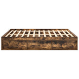 Bed Frame without Mattress Smoked Oak 200x200 cm 3203891