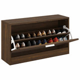 Shoe Bench Brown Oak 80x24x45 cm Engineered Wood 342646