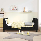 Children's Bed Frame with Headboard Black 80 x 160 cm Velvet 42010859