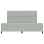 ZNTS Bed Frame Light Grey 200x200 cm Velvet 3344897