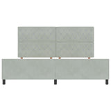 ZNTS Bed Frame Light Grey 200x200 cm Velvet 3344897