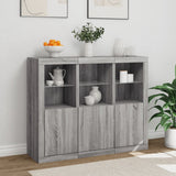 Sideboards with LED Lights 3 pcs Grey Sonoma Engineered Wood 3209105