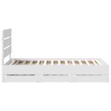 Bed Frame with Drawer White 90 x 190 cm Engineer Wood 3411863